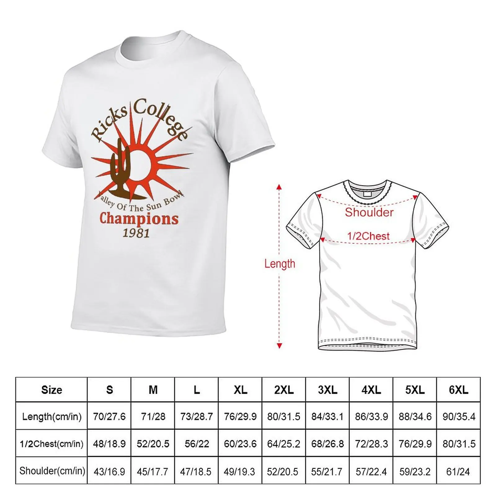 Movie Ricks College Champions 1981 Retro Graphic Yellow T-Shirt g man t shirts for men man t shirt designer T-Shirt