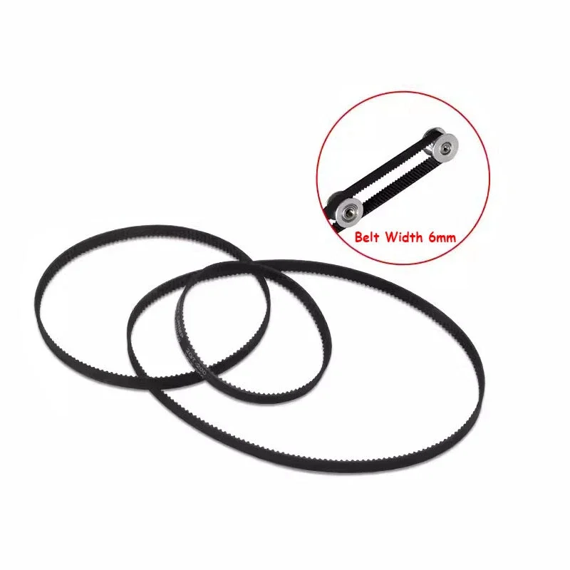 GT2 Timing Belt Closed-loop 200mm Length 100 Teeth 3.5mm Width Neoprene Rubber with Fiberglass