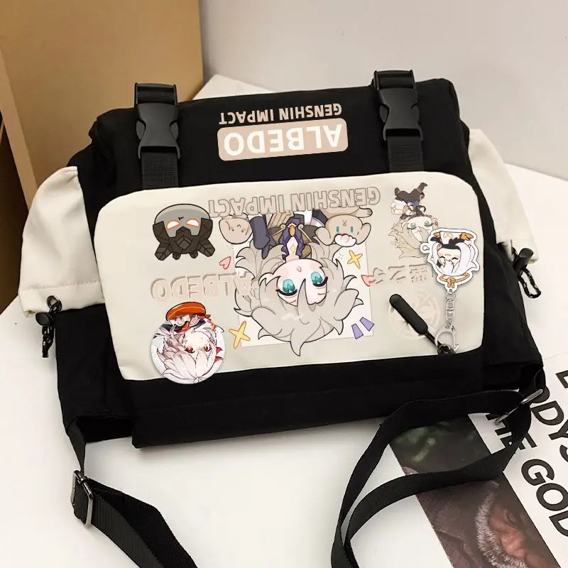 جينشين تأثير التعاون كتف واحد هو تاو كايديهارا مانيو سكاراموش المدرسة الثانوية المتوسطة الفتيان والفتيات سعة كبيرة #5