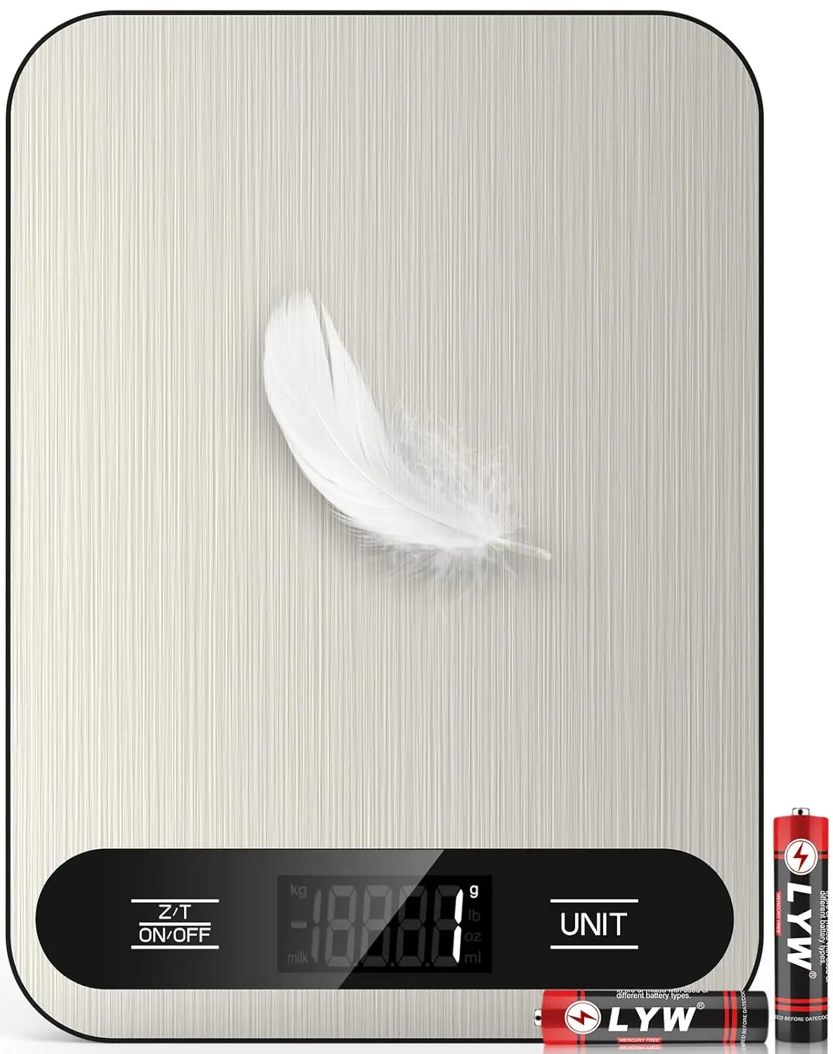 

Цифровые кухонные весы на 22 фунта с функцией тарирования, ЖК-дисплеем, из нержавеющей стали, для выпечки и приготовления пищи