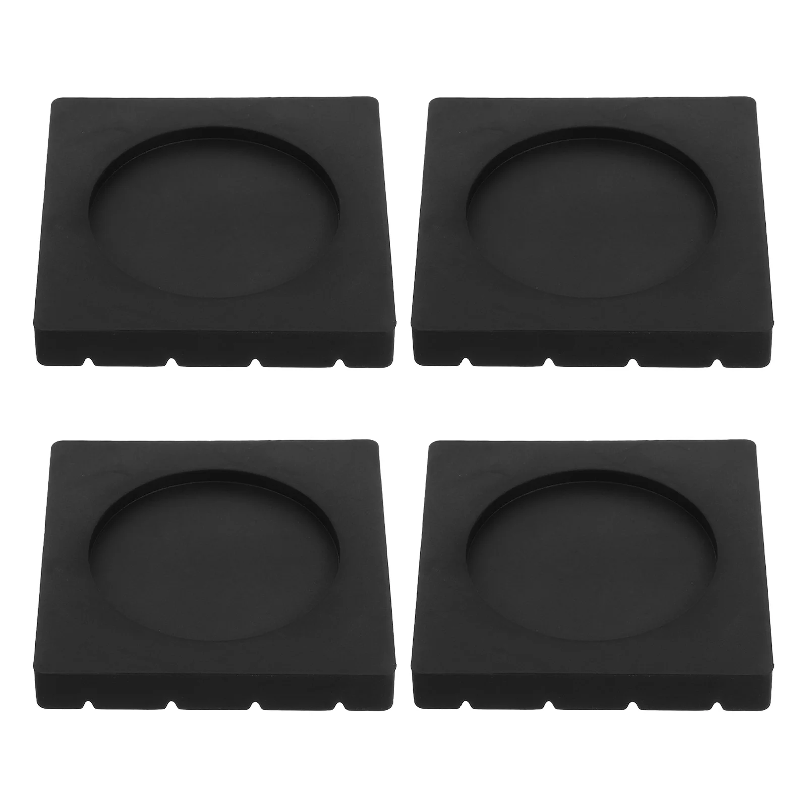 

4 Pcs Adjustable Apron Washing Machine Non-slip Mat Anti-vibration Feet Pads Grid for Black Rubber