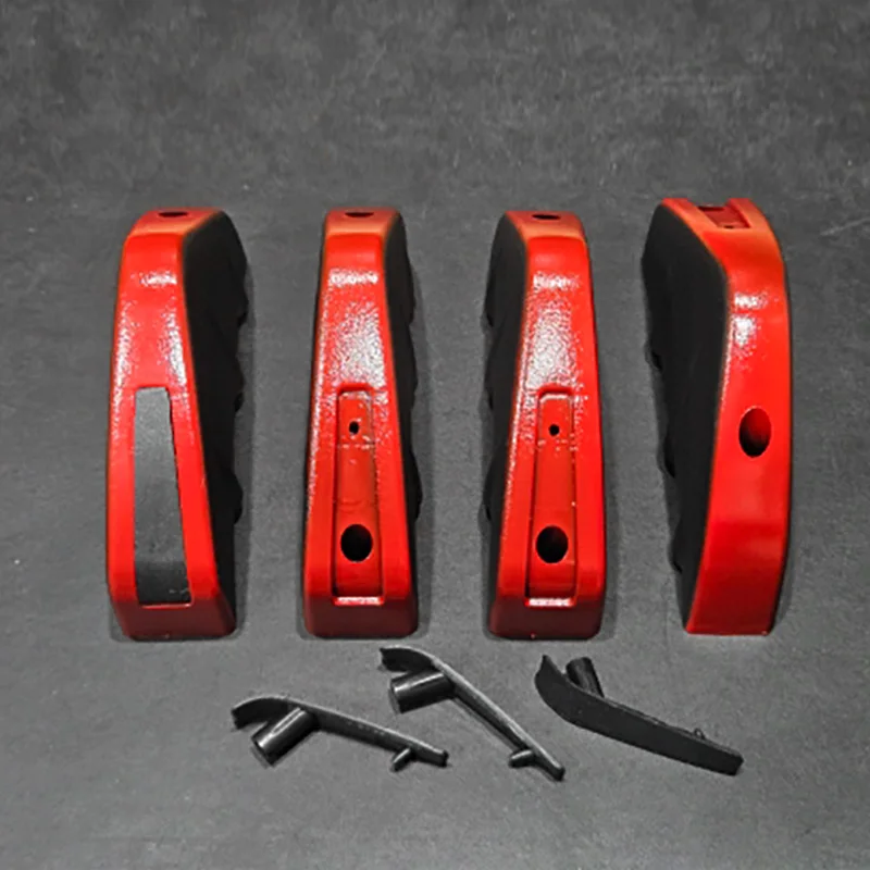 4 stücke Universal Carbon Faser Auto Geändert Hinten Stoßstange Diffusor Spoiler Schwarz Rot ABS Hinten Lip Diffusor Anti-kollision – Detail 17