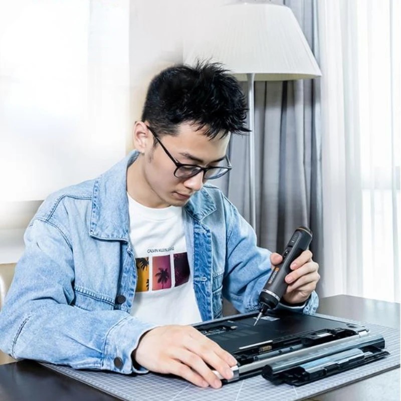 Youpin Worx-Juego de destornilladores eléctricos de 4V, WX242, destornillador eléctrico inalámbrico inteligente, mango recargable por USB, herramienta de 30 bits