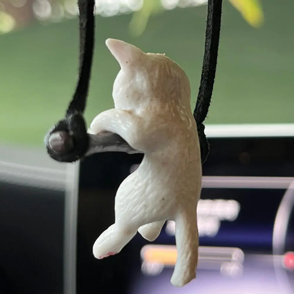 Unique Hanging Widget Not Easy to Fade Ornamental Conspicuous Car Ornament Branch Cat Rearview Mirror Pendant