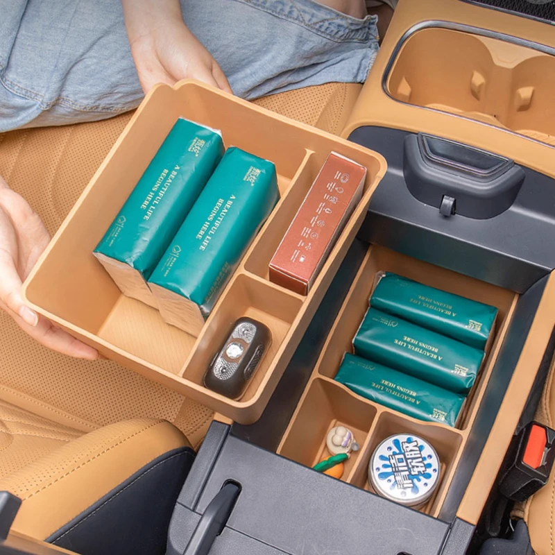 

Автомобильный подлокотник, ящик для хранения для GEELY GALAXY STARSHIP 7, EM-i, двухслойный ящик для хранения с центральным управлением, автозапчасти, аксессуары