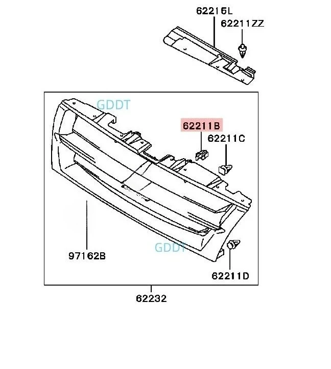 1 or 4 Piece Front Bumper Grille Clips for Pajero V70 V60 Front Grille Clips for  Pajero Sport KS Accessories MR221507