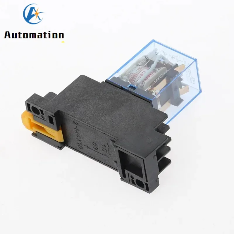 10pcs MY2P HH52P MY2NJ 12V 24V DC / 110V 220V AC coil general purpose DPDT micro mini relay with socket base