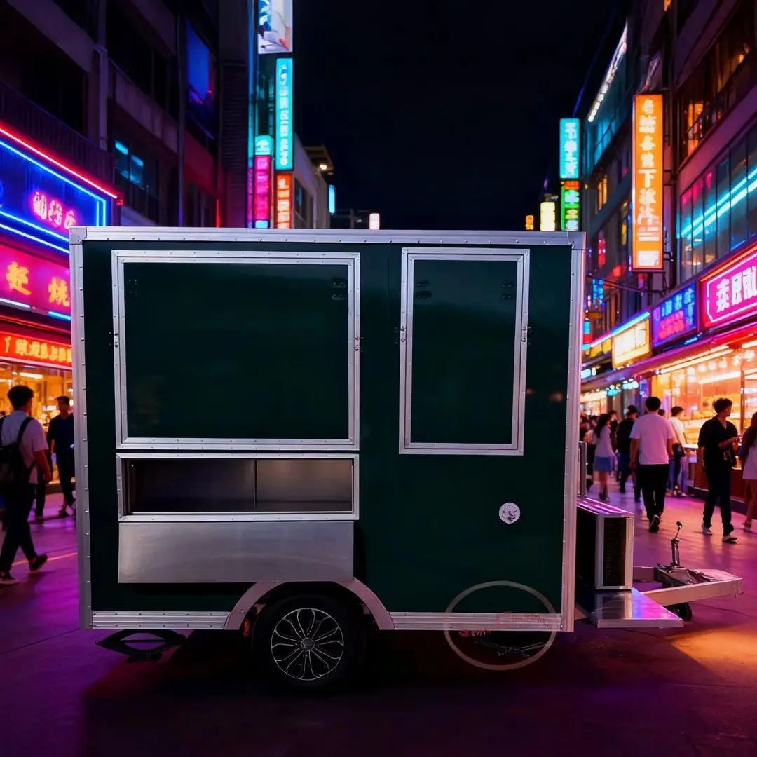 Waterproof Wear-Resistant Food Trailer for Street Vendor Mobile Vending Cart Efficient Food Storage And Transport Solution