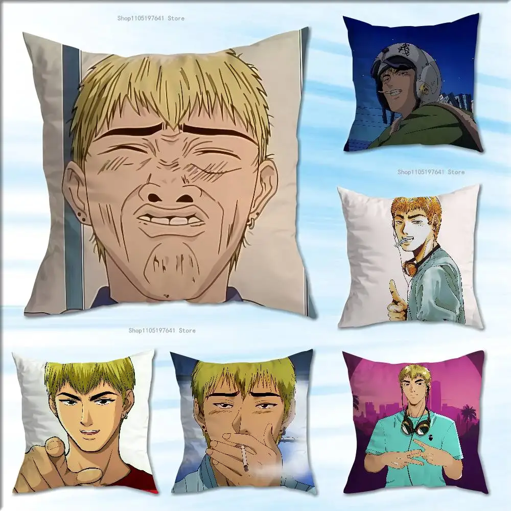 Great Teacher O-Onizukas GTO Anime Celebrity Merchandise All-Match Printed Pillow Case Sofa Car Office Room Decoration Protector