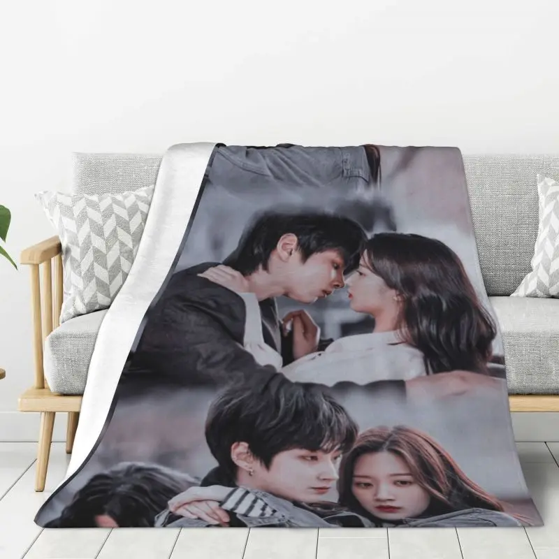 Custom True Beauty Blanket Warm Fleece Soft Flannel Astro Cha Eunwoo Throw Blankets for Bedroom Sofa Office Spring Autumn