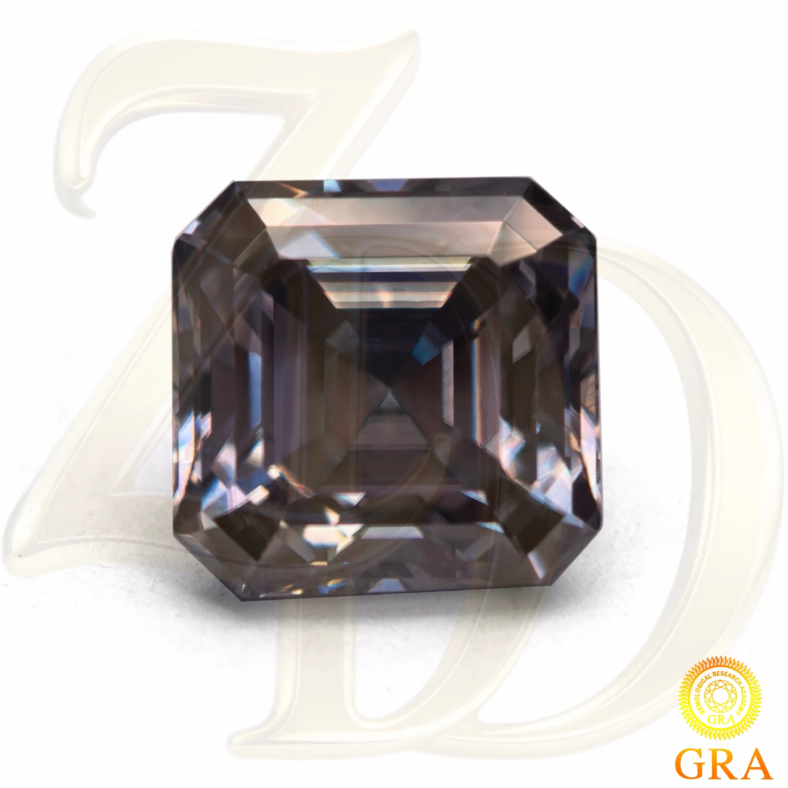 Lavender Asscher Cut Moissanite Stones VVS1 Passed Diamond Tester with GRA Report for Jewelry Making