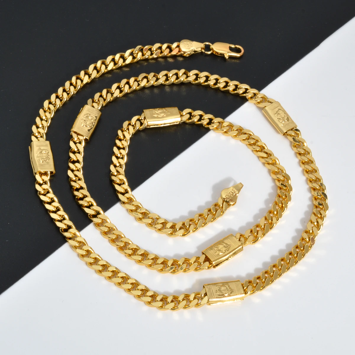 

ZEADear Jewelry 18K Gold Plated 45-60cm Dubai Chain Necklace For Men Women 2023 Hiphop Punk Neck Chain Accessaries Party Gift