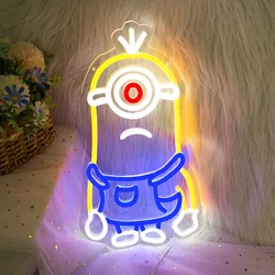 Minions Neon Sign USB Powered For Home Bedroom Living Room Decor Gift For Boys Girls Unique Art Design luce al Neon per la decorazione del negozio