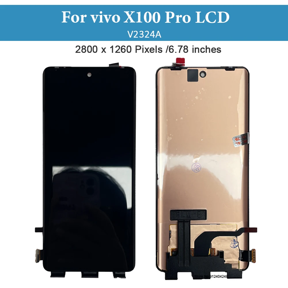 6.78\'\' Original AMOLED For vivo X100 Pro LCD Display Touch Screen Digitizer Assembly For vivo X100Pro V2324A LCD Replacement