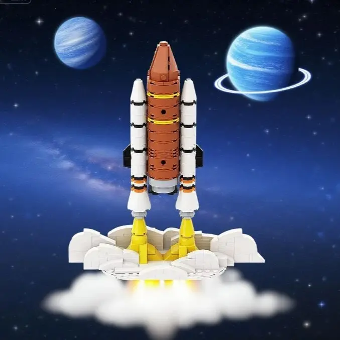 

269PCS Creative Expert MOC Space Shuttle Building Blocks Airplane Rocket Iaunching Model Educational Toys For Children Boys Gift