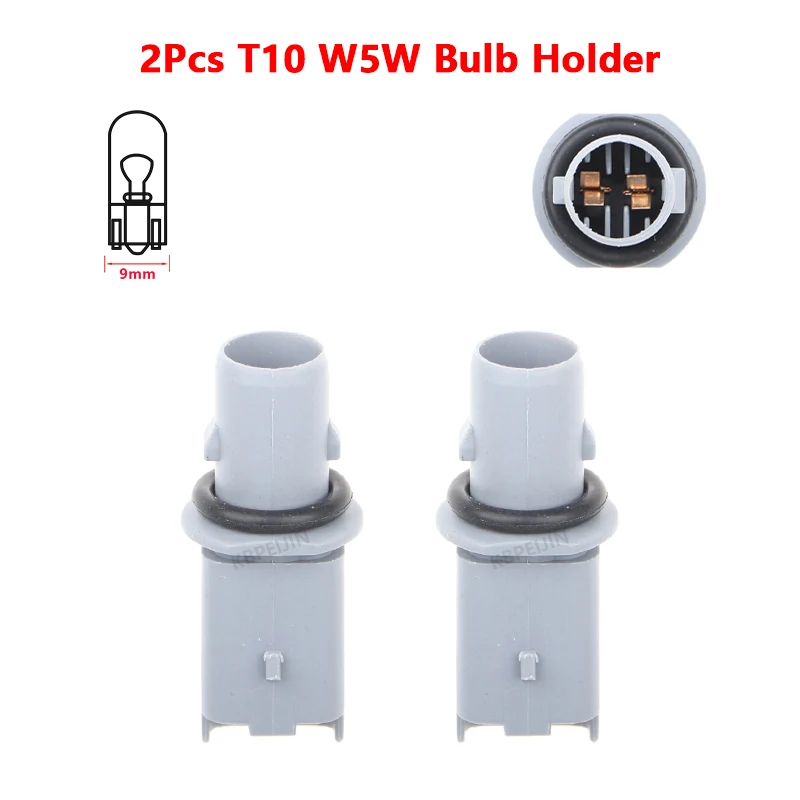 For Peugeot Citroen Toyota Side Turn Signal Light Socket T10 Bulb Holder Car Lamp Replacement Parts 2PC