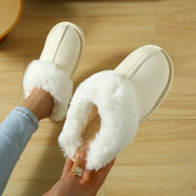 

Hot-Selling Winter Couple Plush Slippers, Indoor And Outdoor Warm Slippers, Cotton-Padded Women'S Slippers
