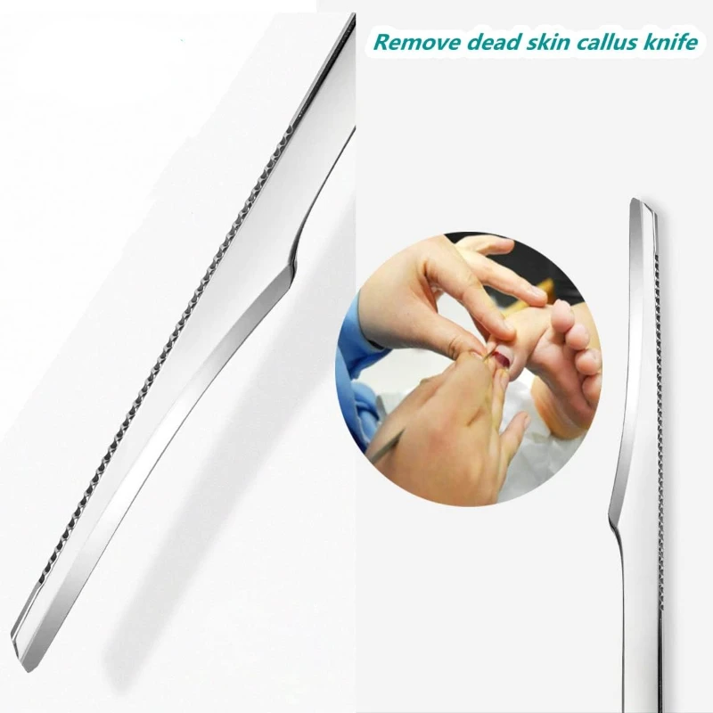 Pedicure Knife Tools Professional Stainless Steel Foot Scrubber Dead Skin Remover Remove Dead Skin  Scraping Pedicure Tools