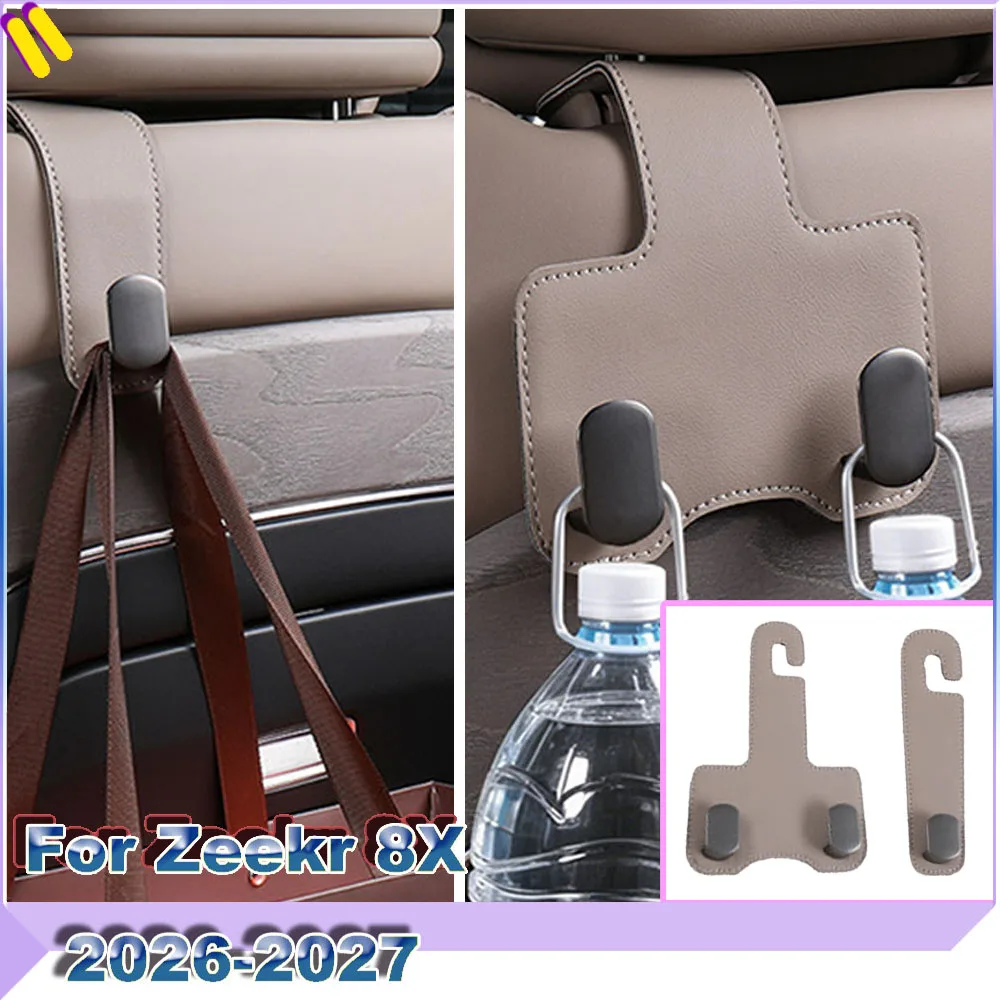 Single & Dual Seat Back Hanging Hooks Fit For Zeekr 8X 2026-2027 Multifunctional Car Interior Storage Must-have Accessories