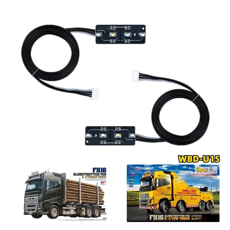 

Taillights Rear Lamp Energy Lamp FH16 XL750 WBD-U15 For 1/14 Tamiya RC 6×4 Wood Trucks 8×4 Rescue Vehicles Model