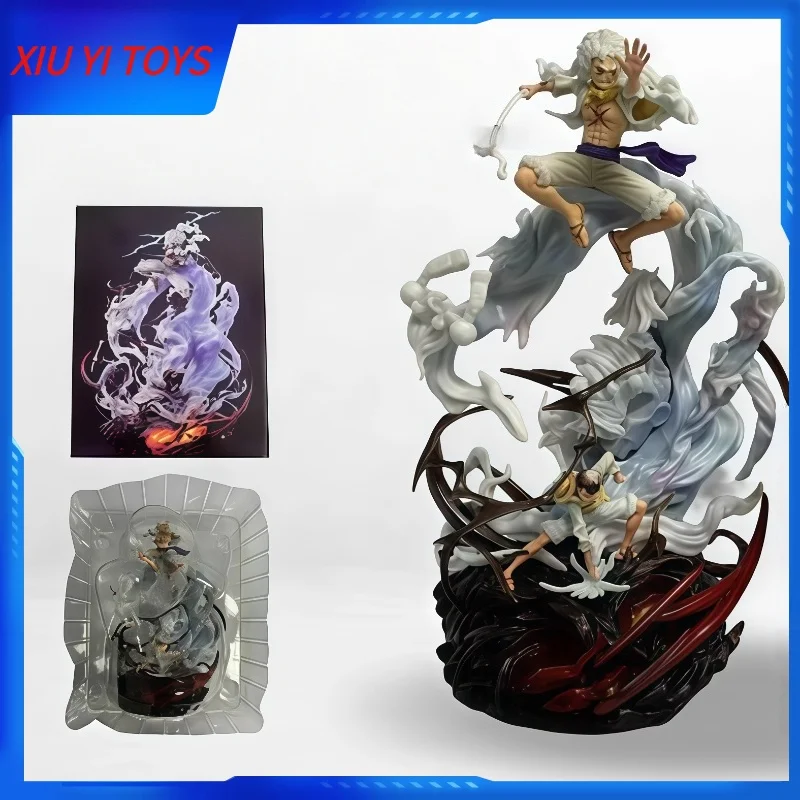 

23cm Gk G5 Luffy Lz Sun God Detail Depiction Cartoon Characters Wake Up With Fruit Basic Model Statue Ornament Collection Toys A