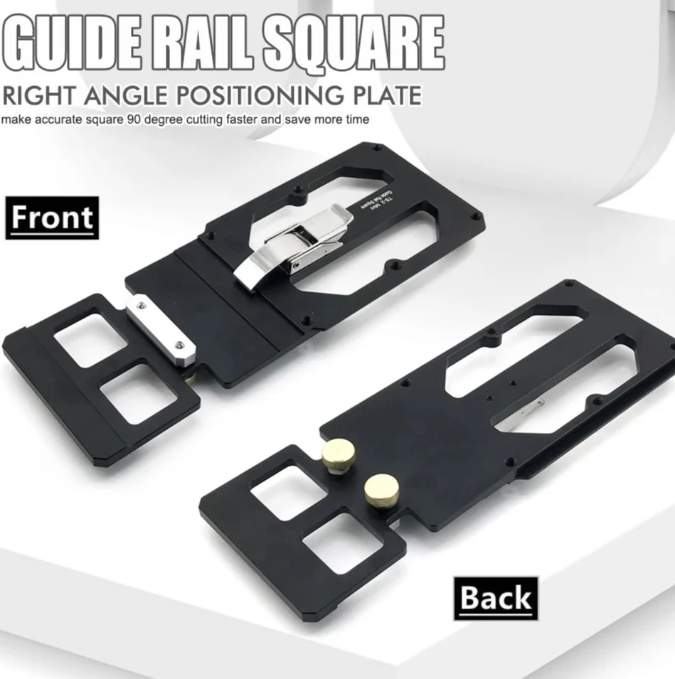 

Rail Square for Track Saw,90° Right Angle Guide Plate Compatible with Festool,Makita,Milwaukee Rail,Woodworking Positioning Tool