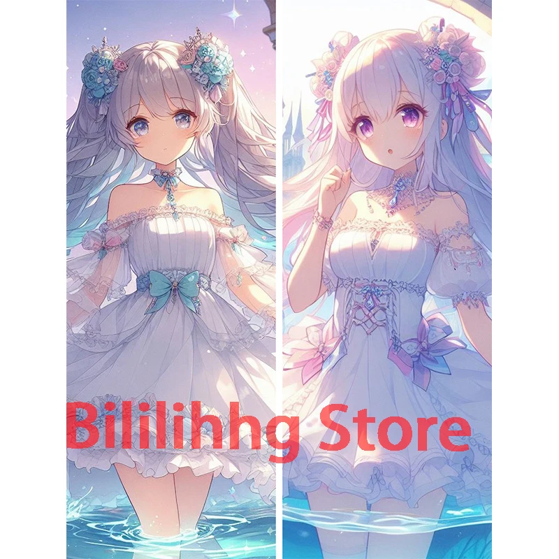 Dakimakura anime Young Girl Water Cute little princess Double-sided Print Life-size body pillows cover Adult pillowcase