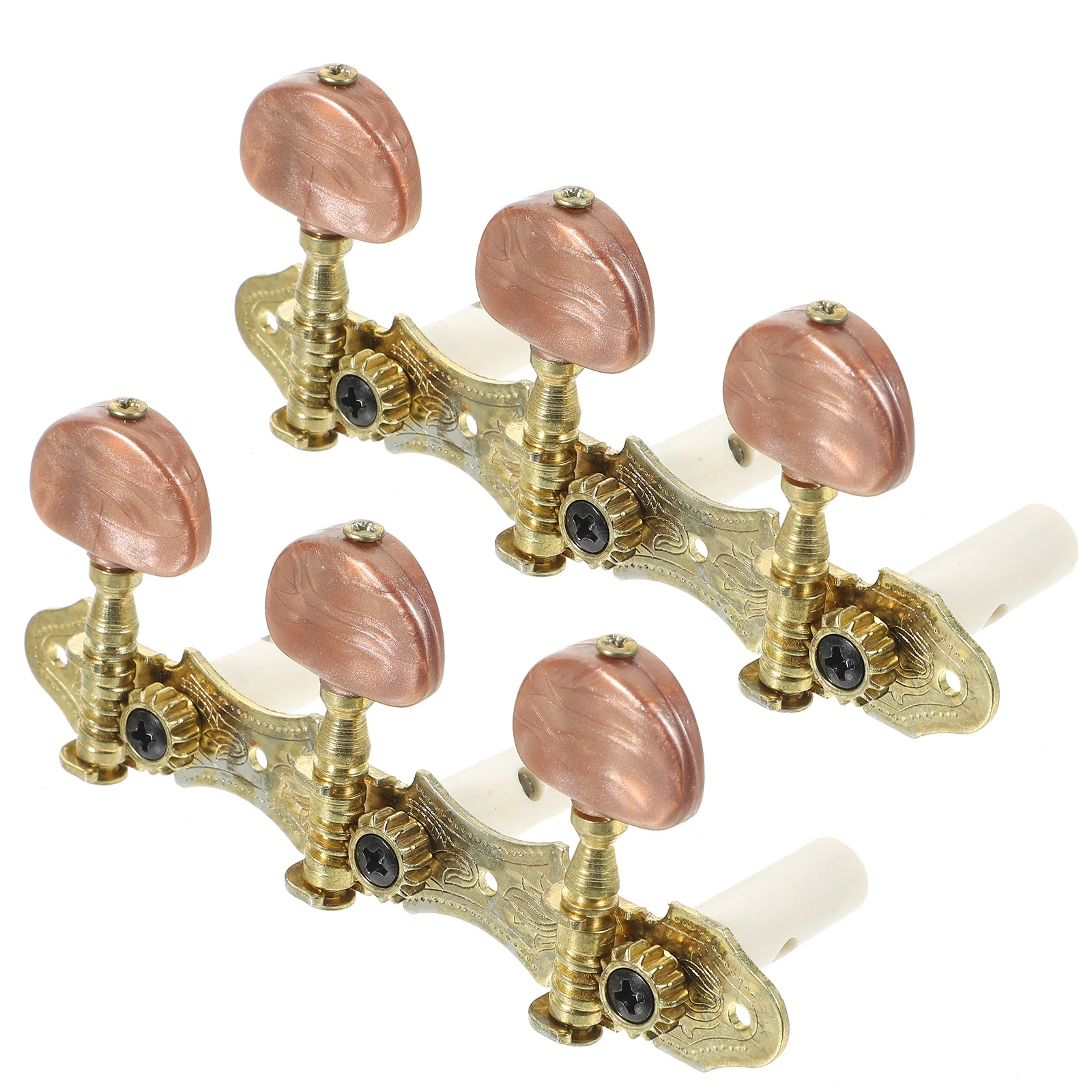 

2 Rows Guitar Peg Tuners Small Lightweight Durable Electric Folk Guitar Tuning Keys Accessories for Accurate Sound