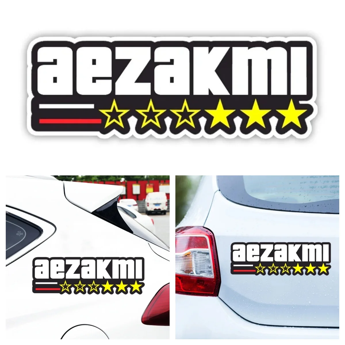 

Creative AEZAKMI Car Sticker Van Bike Window Bumper Vinyl Decal Window Tuning Laptop Trunk Accessories