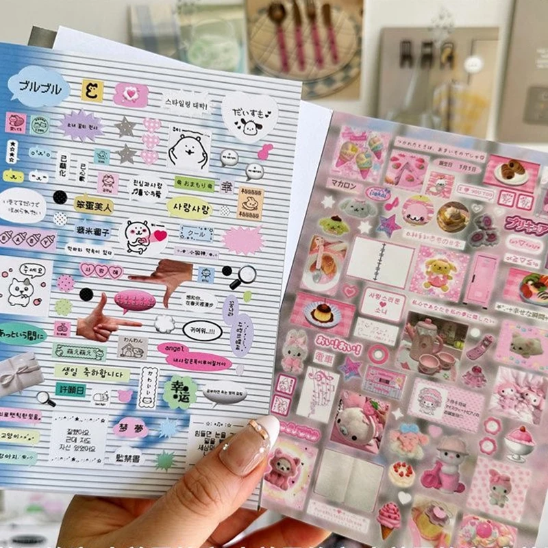 

32 sheets/Piece Korean Ins Cute Decorative Sticker Book Scrapbooking Journal Phone Sticker Kids Gift School Stationery