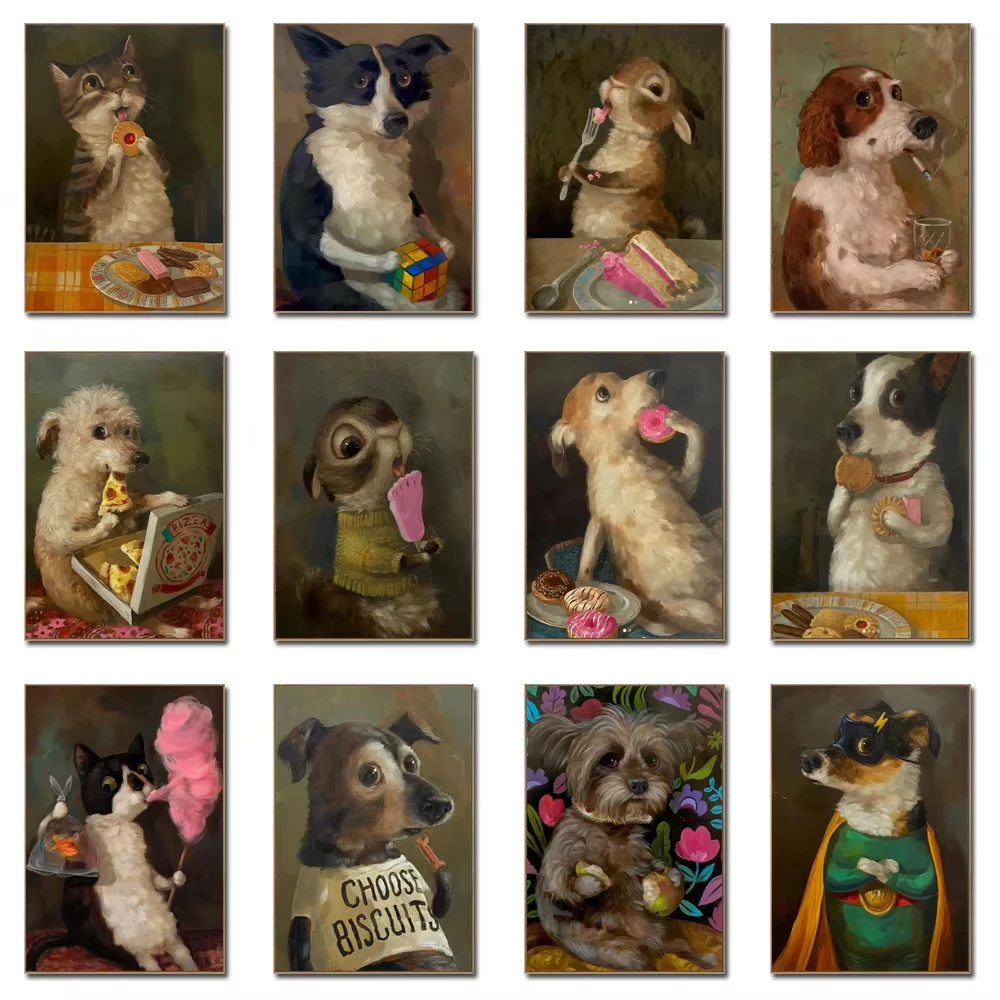 Vintage Cartoon Collectible - Peinture Diamant 5D DIY Collection Animaux