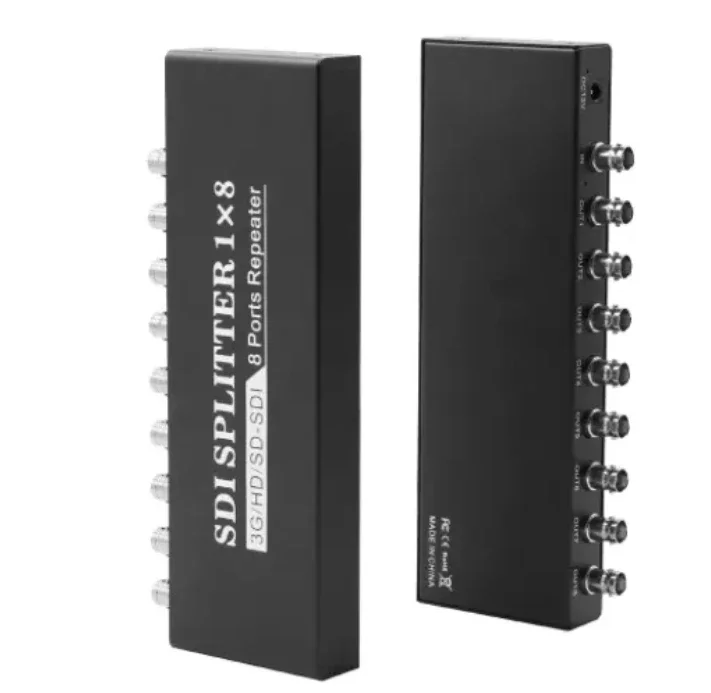

High Quality 1X8 SDI Video Splitter Converter 1 Input 8 Output Metal SDI Monitor Distribution Splitter Supports SD/HD/3G SDI