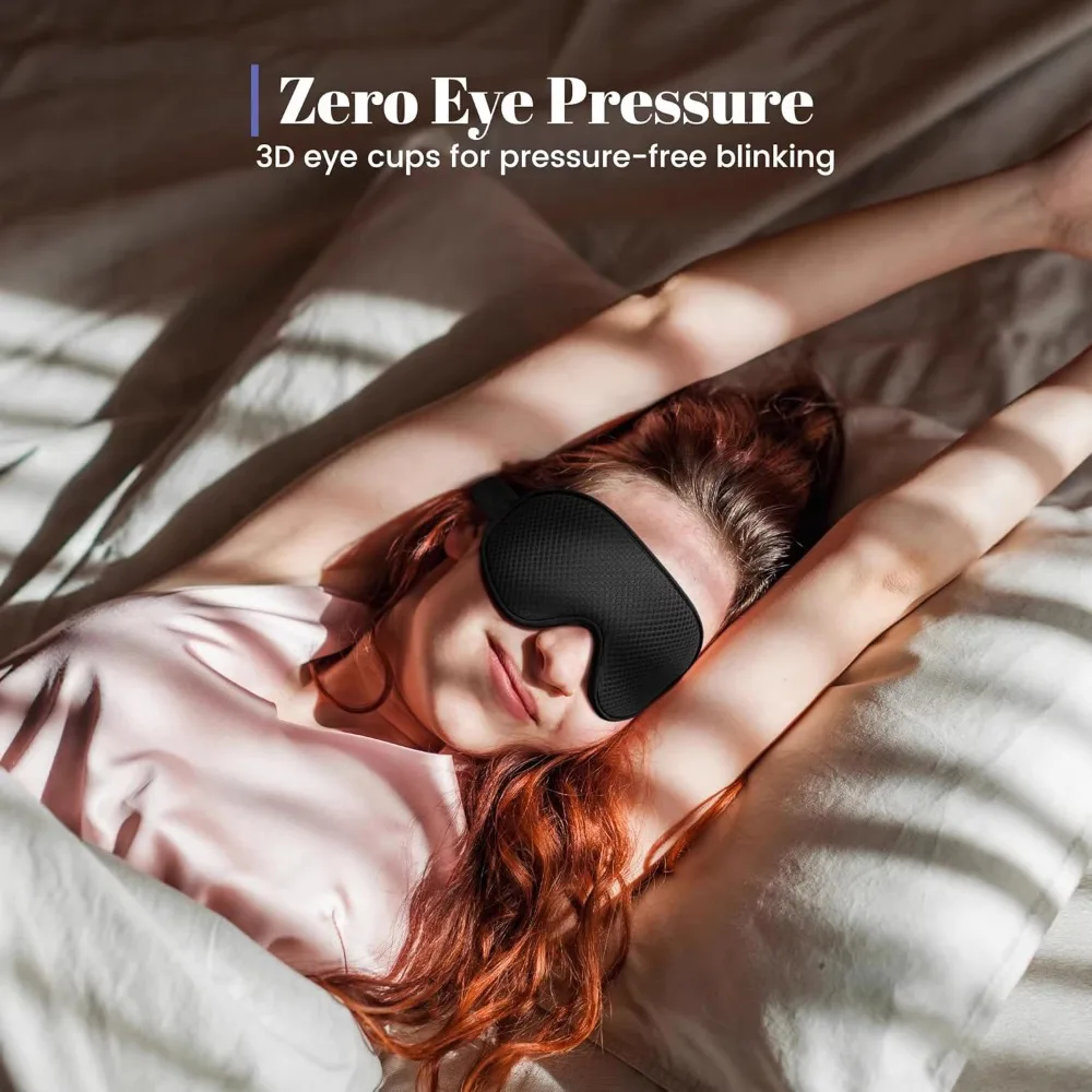 Portable Memory Foam Sleeping Eye Mask Breathable Adjustable Strap Travel Eye Mask Soft Comfortable 3D Eye Mask Office