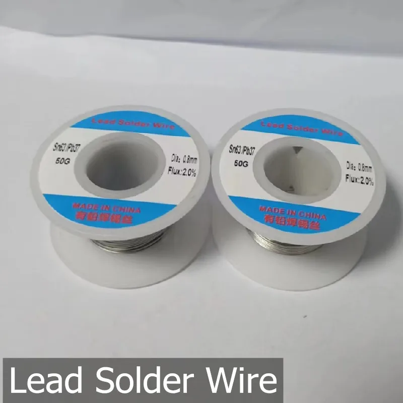 50g/roll with lead solder wire, low melting and high purity mixed tin rosin core solder wire with a diameter of 0.6/0.8/1.0/1.2m