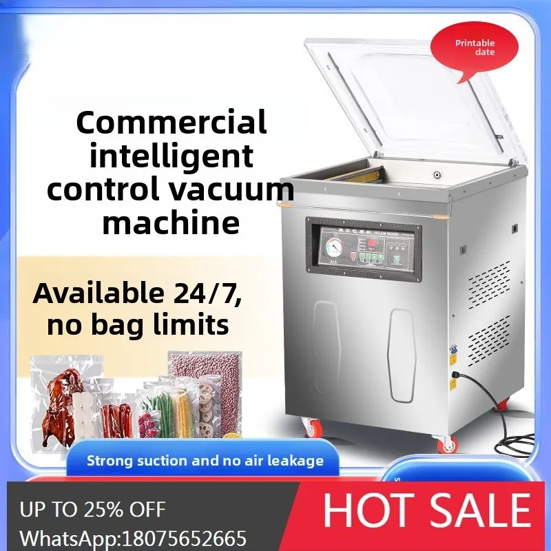 

HLZ Vacuum Packaging Commercial Fully Automatic Sealing Machine Dry and Wet Dual-use Cooked Food Vacuum Machine