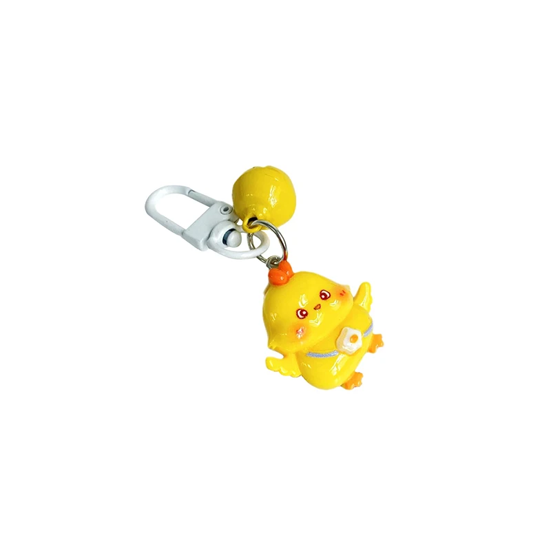 Porte-Clés en Forme de Canard Jaune pour Femme, Pendentif en Résine, Mignon, Amusant, Créatif, Coloré, Simulation de Petit Animal, Sac, Voiture, Cadeau