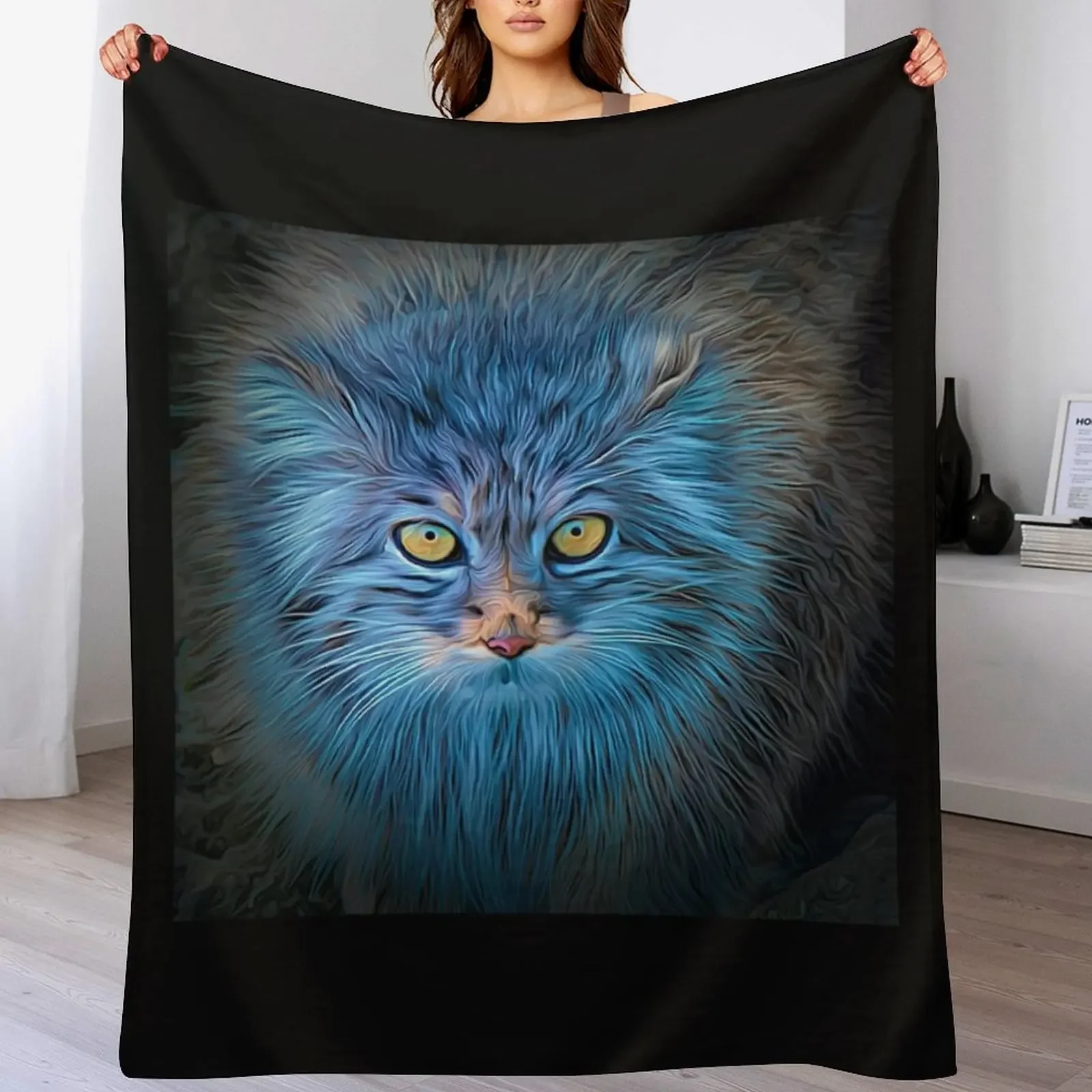 

The Blue Cat Throw Blanket Soft Luxury Thicken Blankets