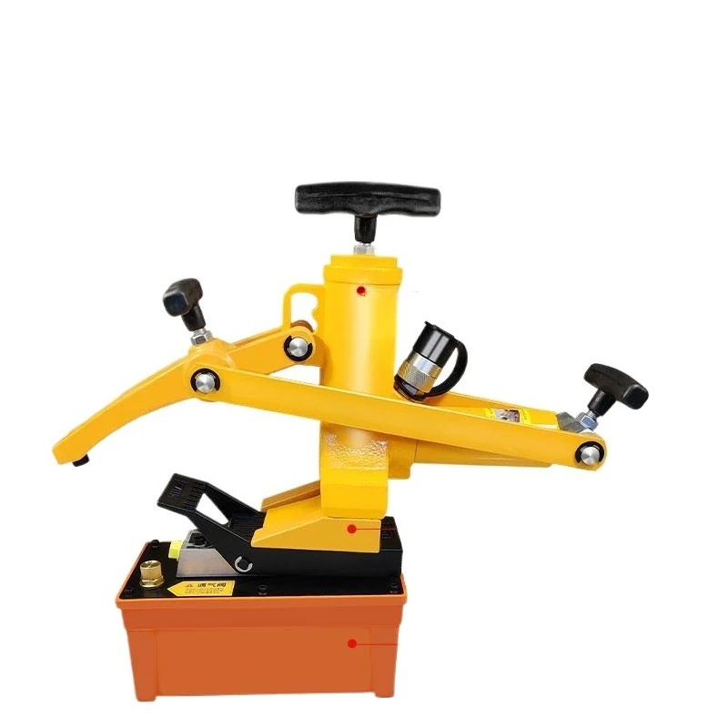 Pneumatic tire press, truck tire picker, loader tire removal and maintenance special tool