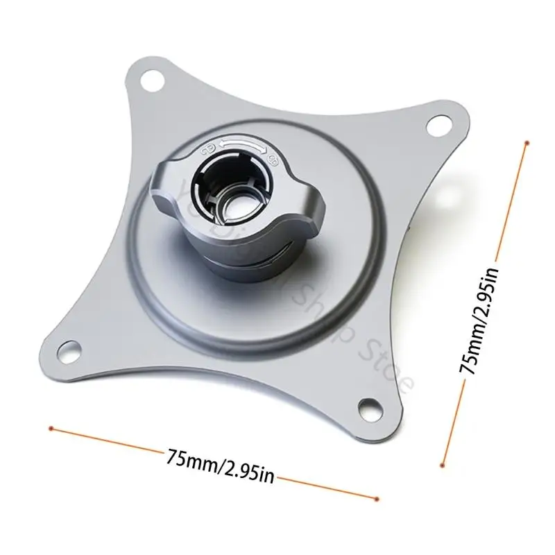 96BA Tragbarer Monitorständer mit 75 x 75 mm VESA-Halterung, Schreibtischhalterung aus Metall mit drehbarer Basis für tragbare – Detail 3