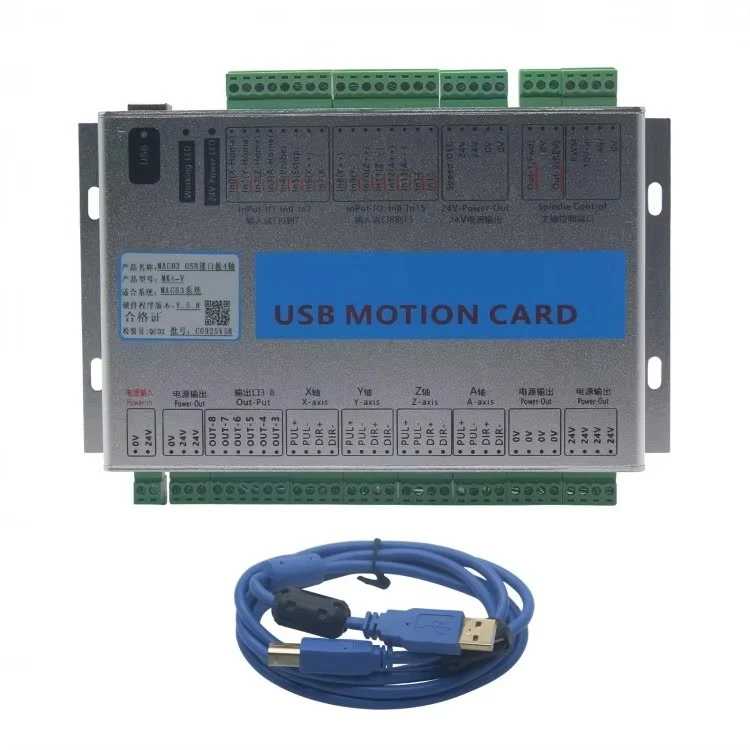 TZT Upgrade CNC Mach4 USB 3 Axis Motion Control Card Breakout Board 2MHz MK3-V with 3/4/6 Axis Options