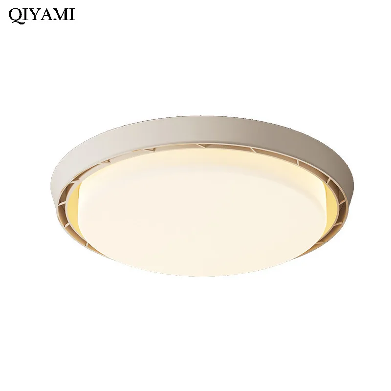 Led Leafless Fan Lights 2026 New Walnut Wood Grain Bedroom Study Electric Fan Ceiling Lights Simple Home Interior Lighting Lamps