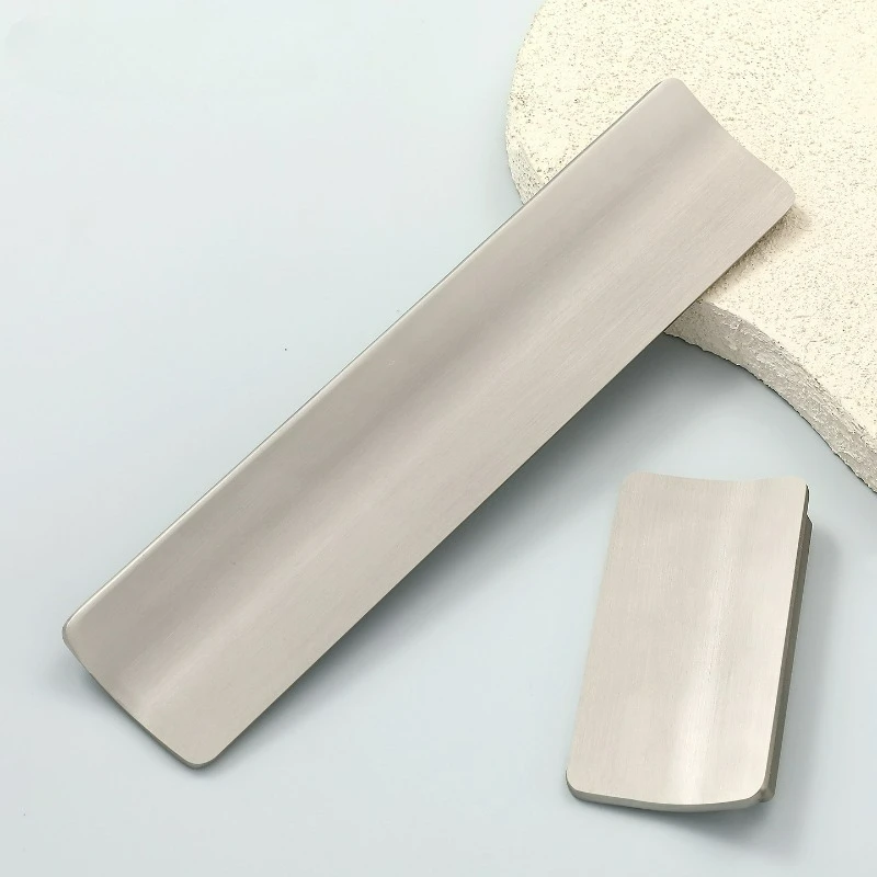 Minimally Designed Zinc Alloy Cabinet, Headboard, Foyer, Wardrobe Drawers, Matte Nickel Brushed Color Handles