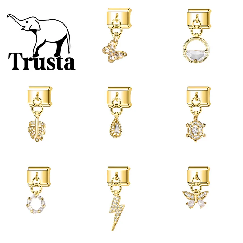 Trusta-Star-lightning-Delicate-Zirconia-Pendant-Italian-charm-bracelet-Golden-Removable-Accessories-for-Women-DIY-Fashion-N782