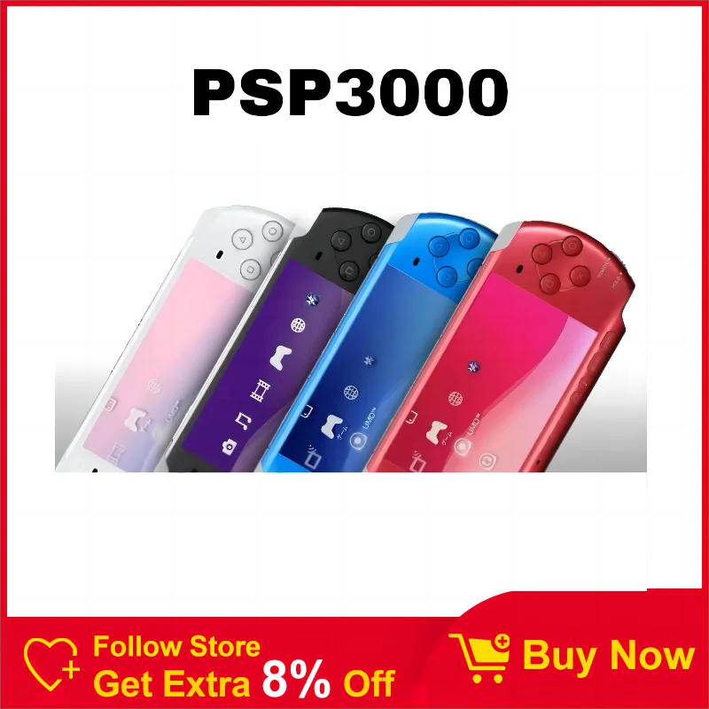 Konsol permainan psp 3000 asli, Konsol permainan genggam gba ganda, 128 FC termasuk game gratis 32gb 64gb