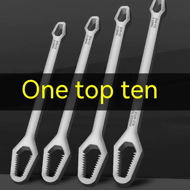 Wrench Self-tensioning Universal Multifunctional Double-ended Dull Plate Sub Plum Blossom Spectacle Wrench