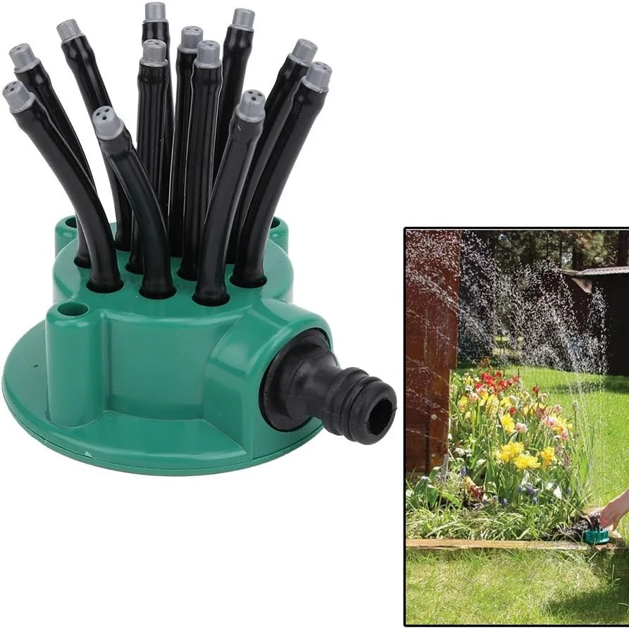 Gardenting Automatic 360Degree Sprinkler Lawn Irrigation System with Multi Head Design Efficient Water Coverage for Garden Plant