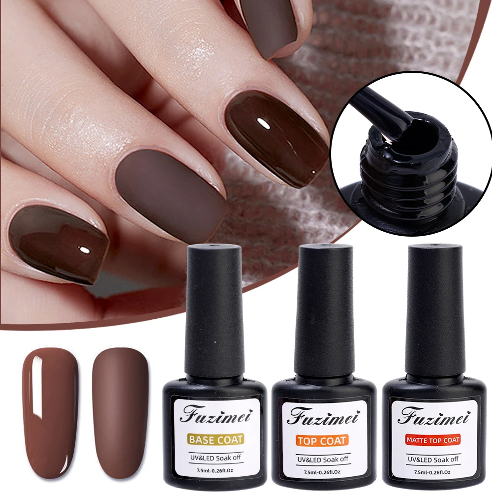 Gel Verniz Semi-Permanente, Gel Base, Top Coat, Reforço de Borracha, Embeber Off, LED UV, Top Coat Matte, Ferramenta para Unhas, 7ml