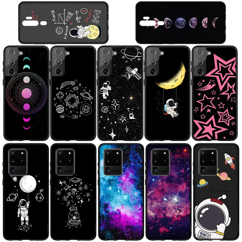 Cover for Huawei Y7A Y6P Y5P Y6 Y7 Y9 Prime 2018 2019 Y8P Y9A Y8S P Smart Phone Case Moon Astronaut Stars Sky Universe Galaxy