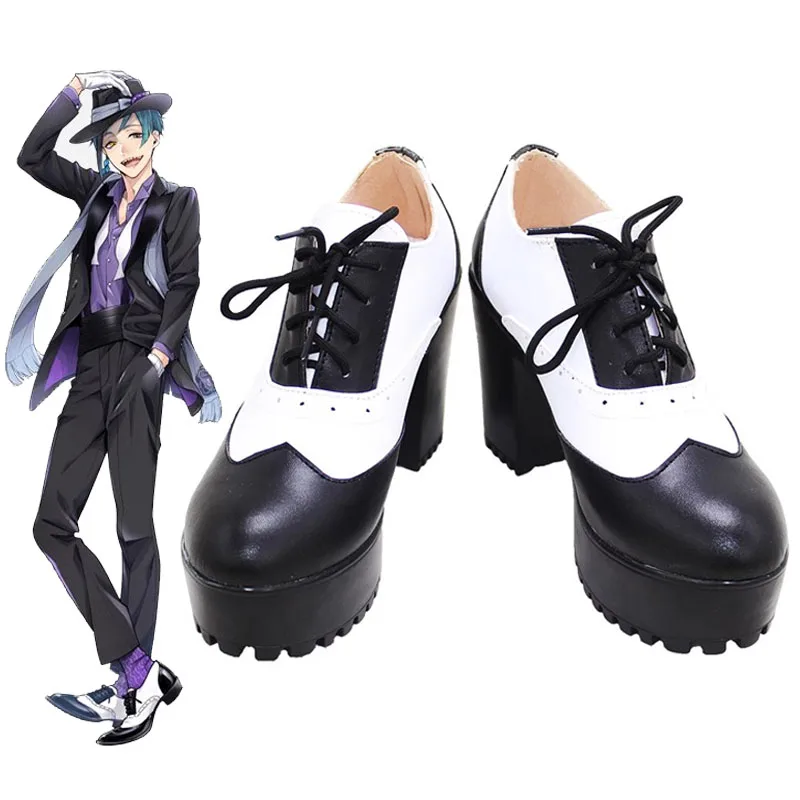 

Twisted-Wonderland Floyd Leech Cosplay Shoes Octavinelle Bind The Heart Floyd Elevated Leather Shoes