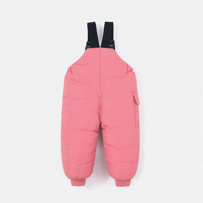 Baby Thickened Warm Jumpsuits Children Autumn Winter Pants Boys Girls Letter Trousers New Infant Clothes For 1 2 3 4 Years Old